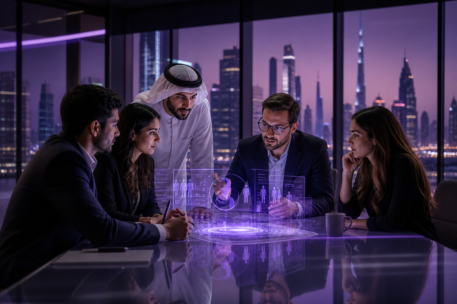 Professionals collaborating on career intelligence at Hirenium